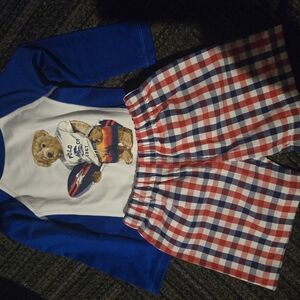 Polo by Ralph Lauren Red and Navy Plaid Matching Set